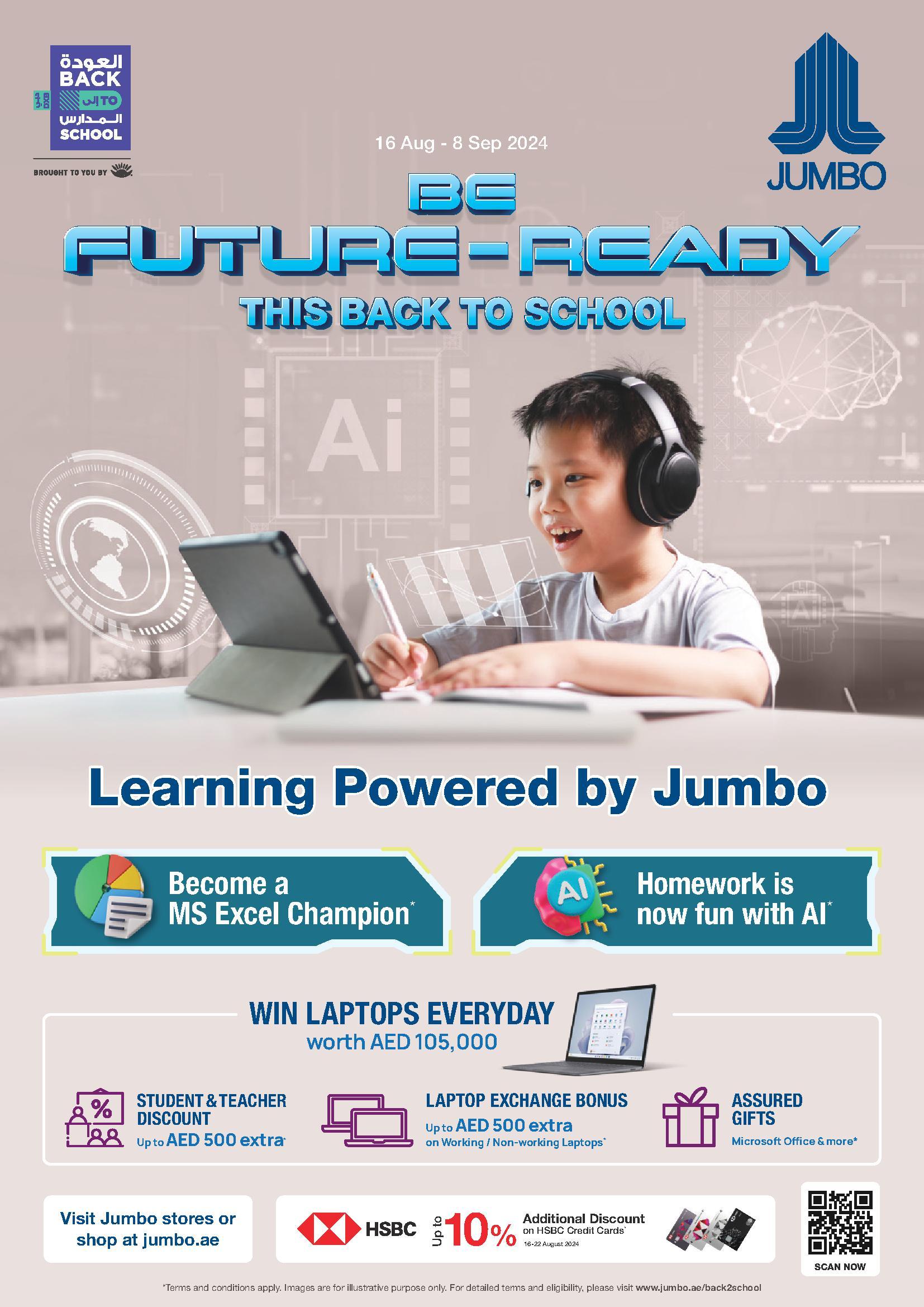 Jumbo - Back to School Offer 16th Aug till 8th Sep 2024