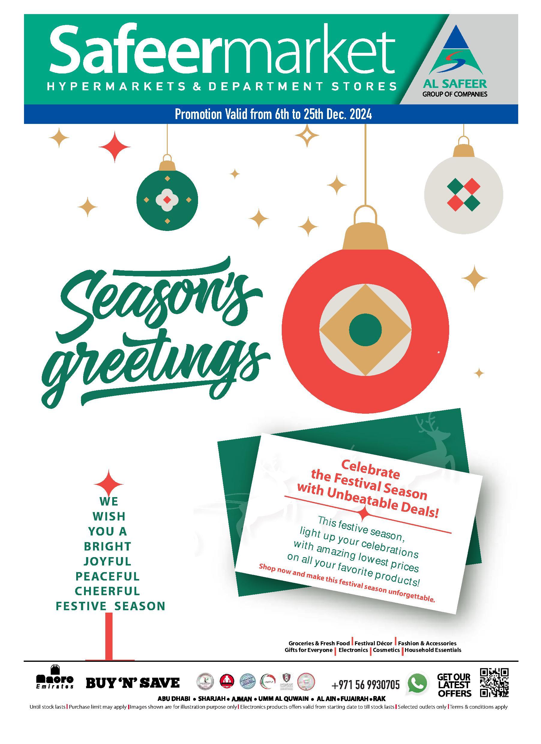 Safeermarket - Season's Greetings - Festive Deals at Safeer Market valid till 25 Dec 2024
