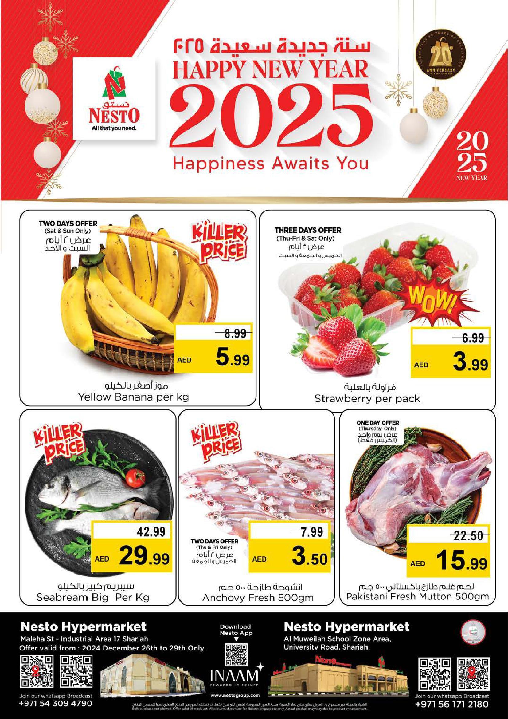 Nesto Hypermarket - Happy New Year 2025 Offers valid till 29 Dec 2024