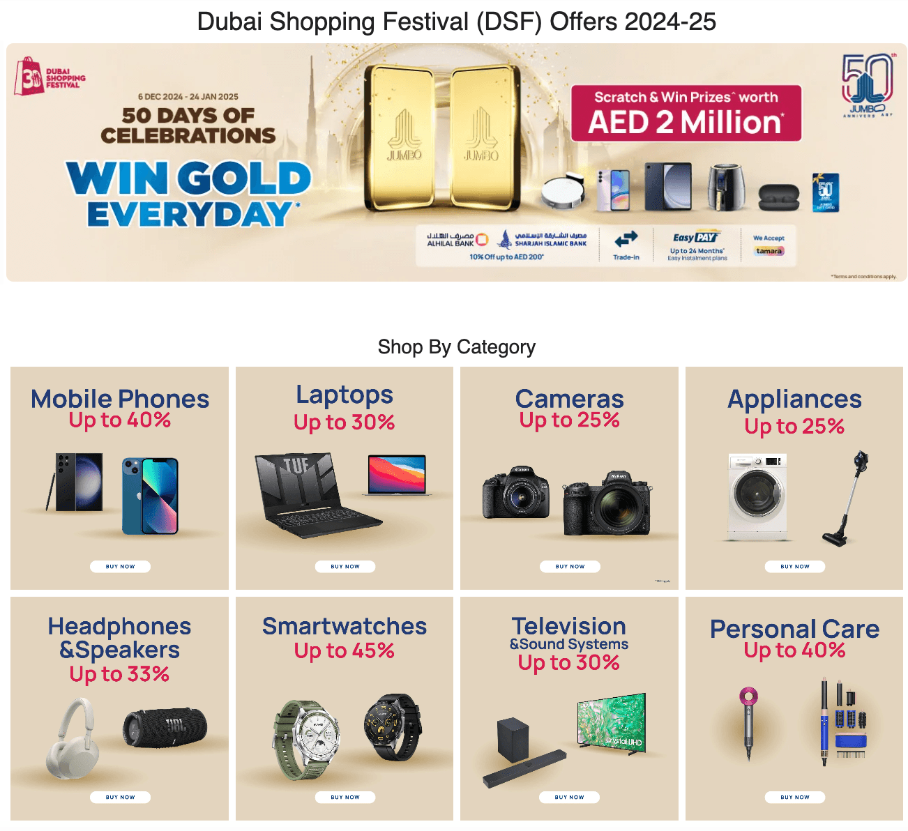 Jumbo - Dubai Shopping Festival (DSF) Offers valid till 24 January 2025